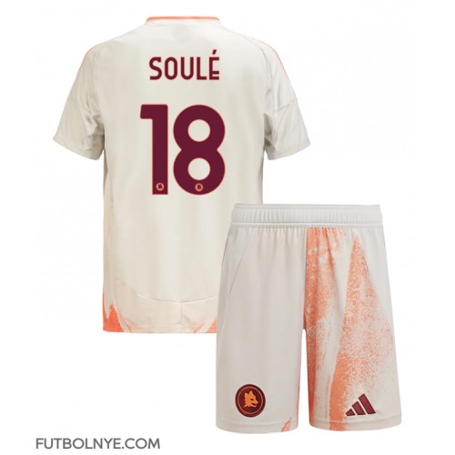 Camiseta AS Roma Matias Soule #18 Visitante Equipación para niños 2024-25 manga corta (+ pantalones cortos)